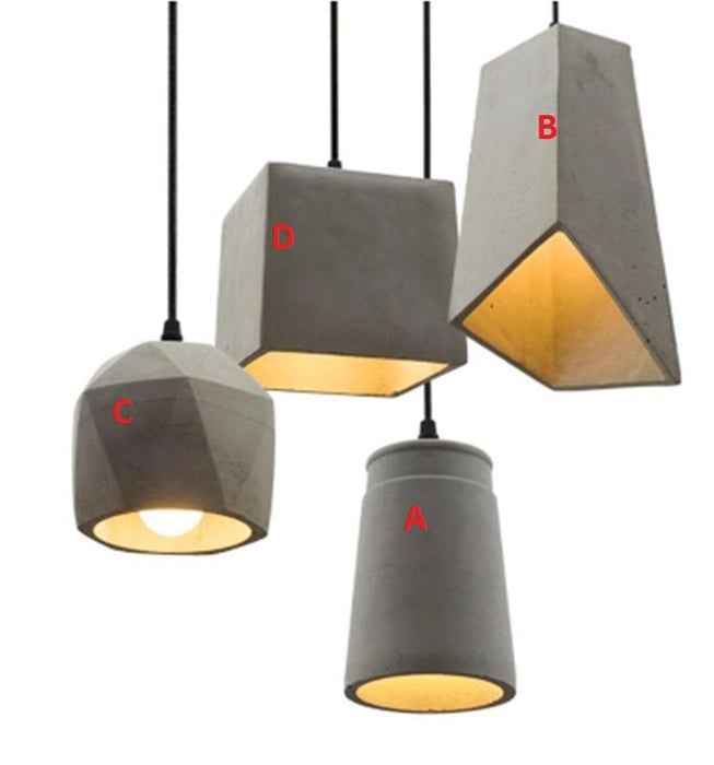 Creative Classic LED Cement Pendant for Restaurant Balcony - DWHOME