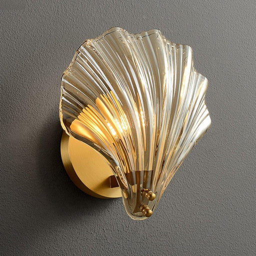 Creative Copper Shell Wall Lamp-DWHOME