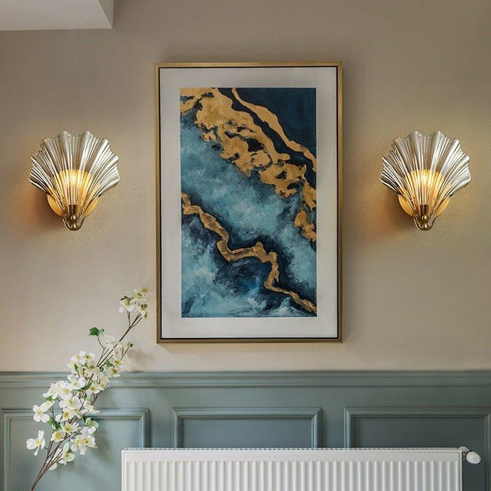 Creative Copper Shell Wall Lamp-DWHOME