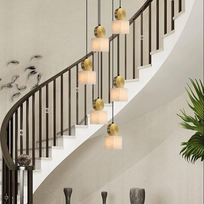 Creative Marble Squares Pendant Lights-DWHOME