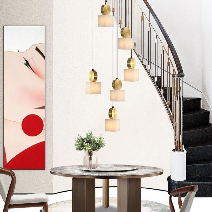 Creative Marble Squares Pendant Lights-DWHOME