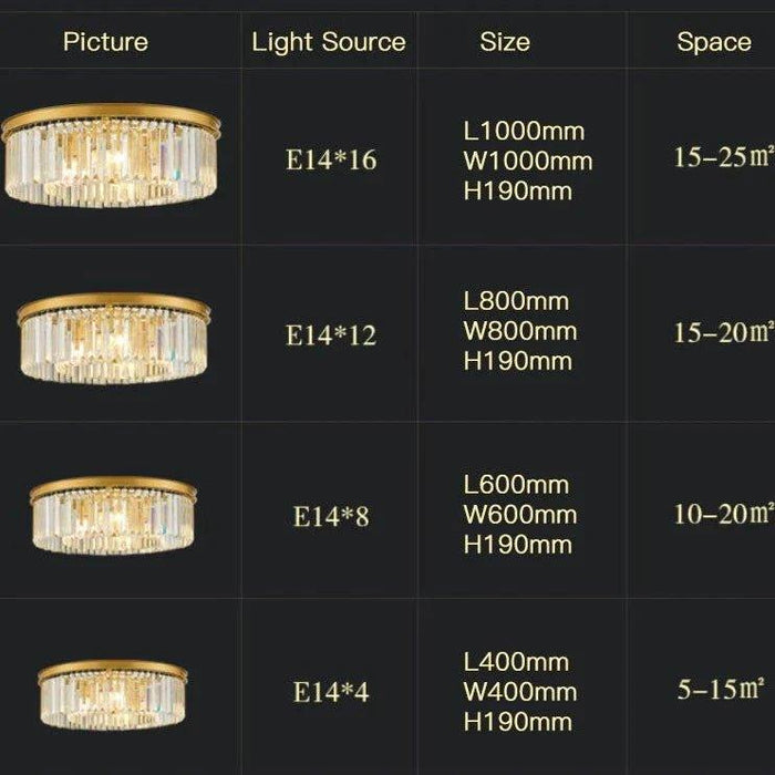 Crystal Golden Circle Chandelier - DWHOME