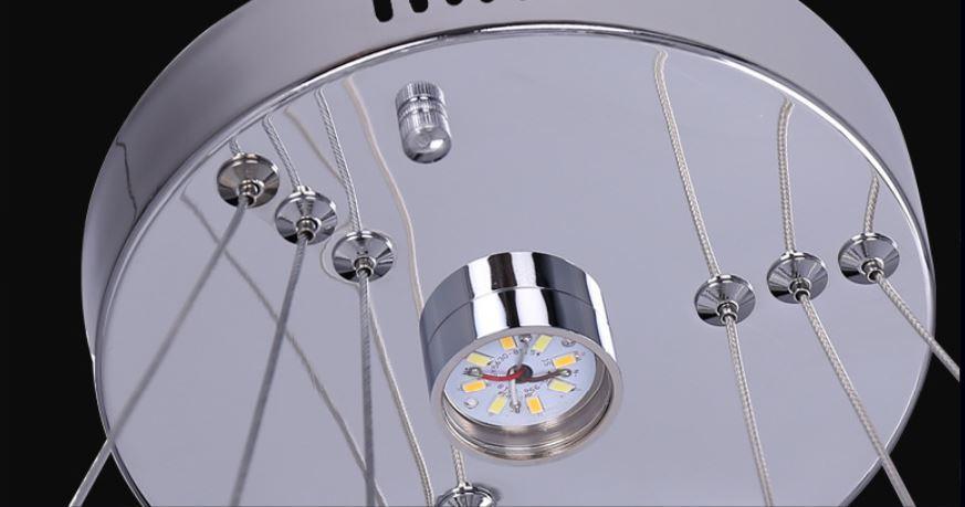 Crystal LED Stainless Steel Chandelier - DWHOME