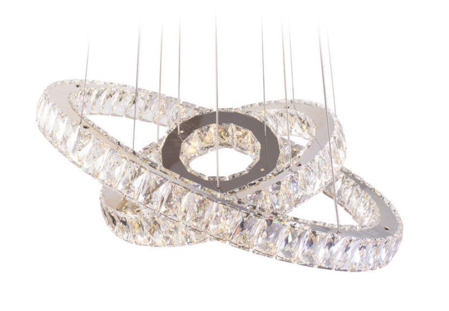 Crystal LED Stainless Steel Chandelier - DWHOME