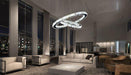 Crystal LED Stainless Steel Chandelier - DWHOME