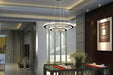 Crystal LED Stainless Steel Chandelier - DWHOME