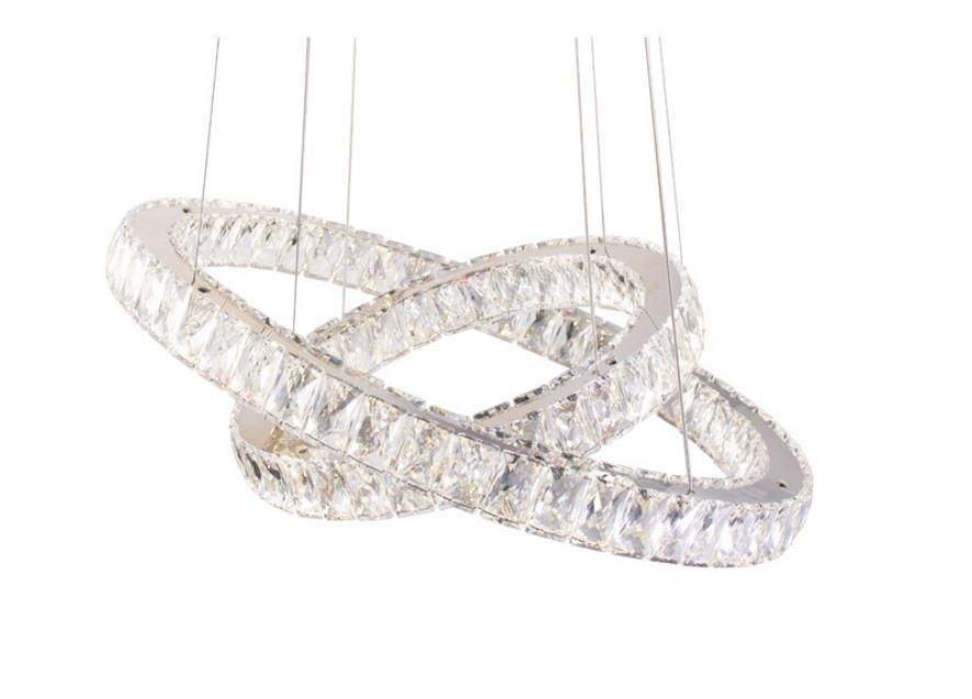 Crystal LED Stainless Steel Chandelier - DWHOME