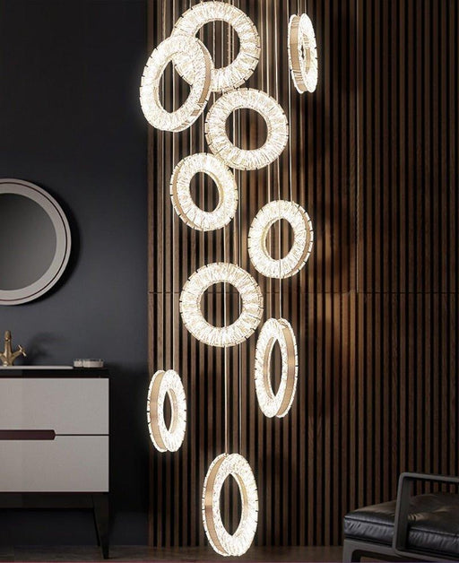 Crystal Luxury Crystalline Rings Chandelier - DWHOME