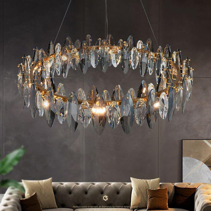 Crystal Luxury Dark Metal Chandelier - DWHOME