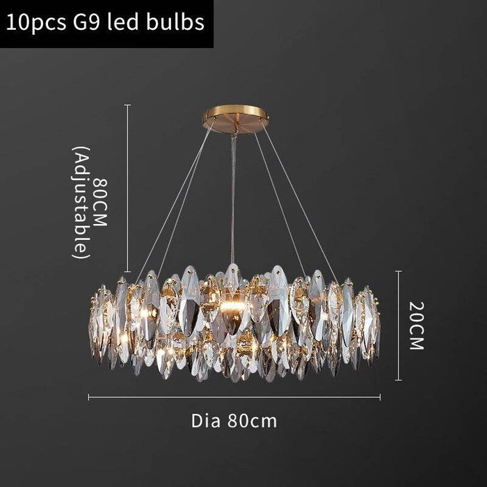 Crystal Luxury Dark Metal Chandelier - DWHOME