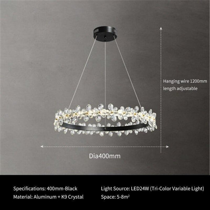 Crystal Luxury Flowery Halo Chandelier - DWHOME