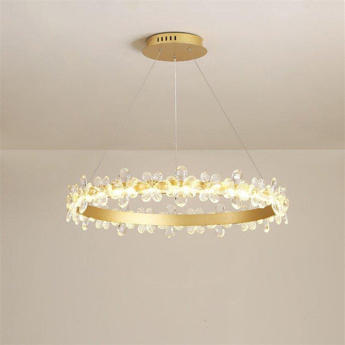 Crystal Luxury Flowery Halo Chandelier - DWHOME