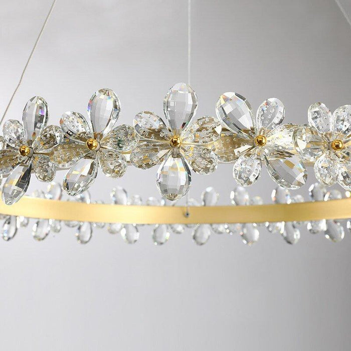 Crystal Luxury Flowery Halo Chandelier - DWHOME