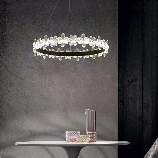 Crystal Luxury Flowery Halo Chandelier - DWHOME