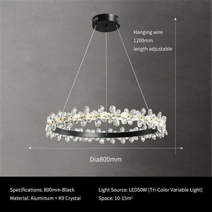 Crystal Luxury Flowery Halo Chandelier - DWHOME