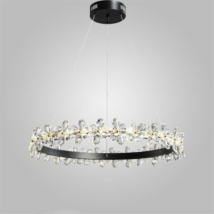 Crystal Luxury Flowery Halo Chandelier - DWHOME