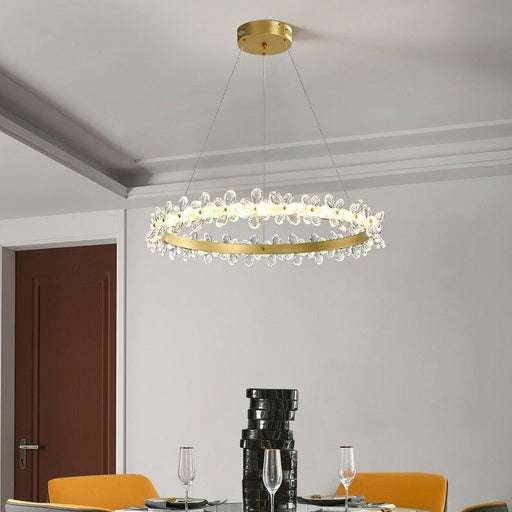 Crystal Luxury Flowery Halo Chandelier - DWHOME