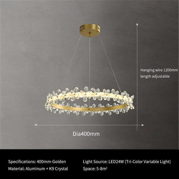 Crystal Luxury Flowery Halo Chandelier - DWHOME