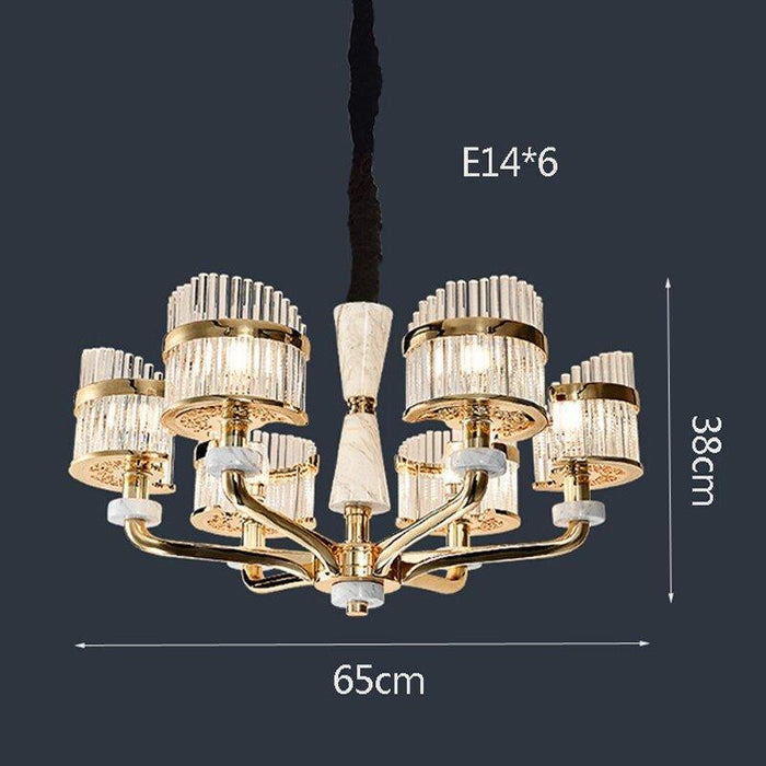 Crystal Luxury Golden Chaise Chandelier - DWHOME