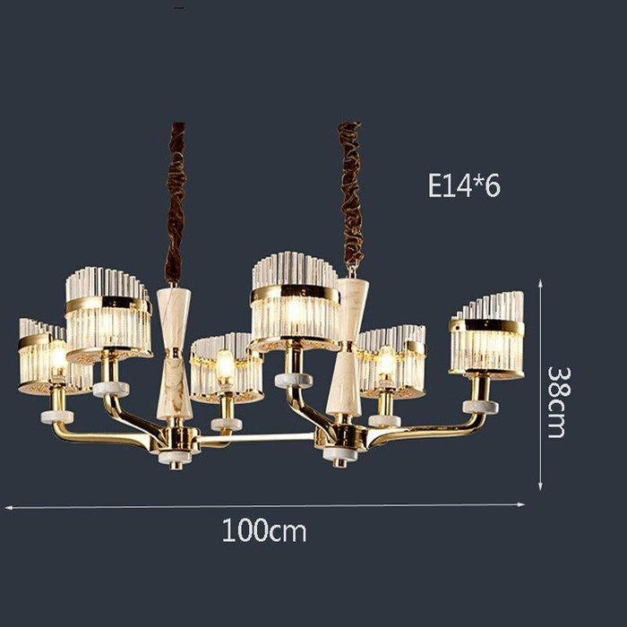Crystal Luxury Golden Chaise Chandelier - DWHOME