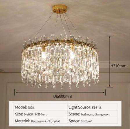 Crystal Luxury Golden Diadem Chandelier - DWHOME