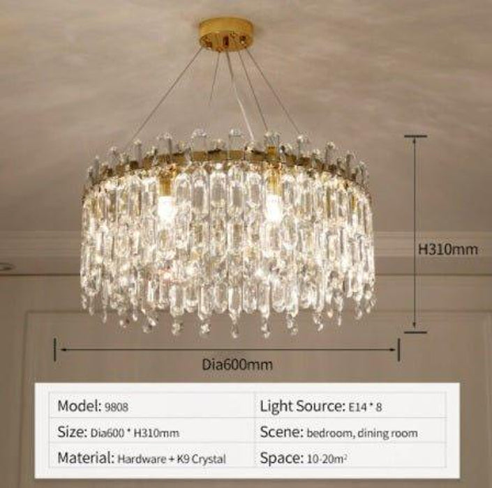 Crystal Luxury Golden Diadem Chandelier-DWHOME