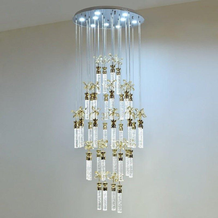 Crystal Luxury Golden Helix Chandelier - DWHOME