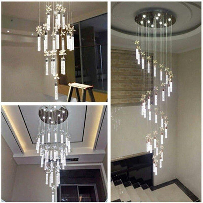 Crystal Luxury Golden Helix Chandelier - DWHOME