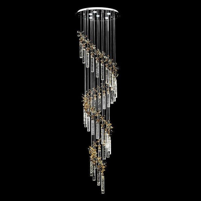 Crystal Luxury Golden Helix Chandelier - DWHOME
