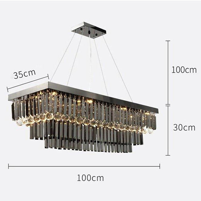 Crystal Luxury Golden Plateau Chandelier-DWHOME