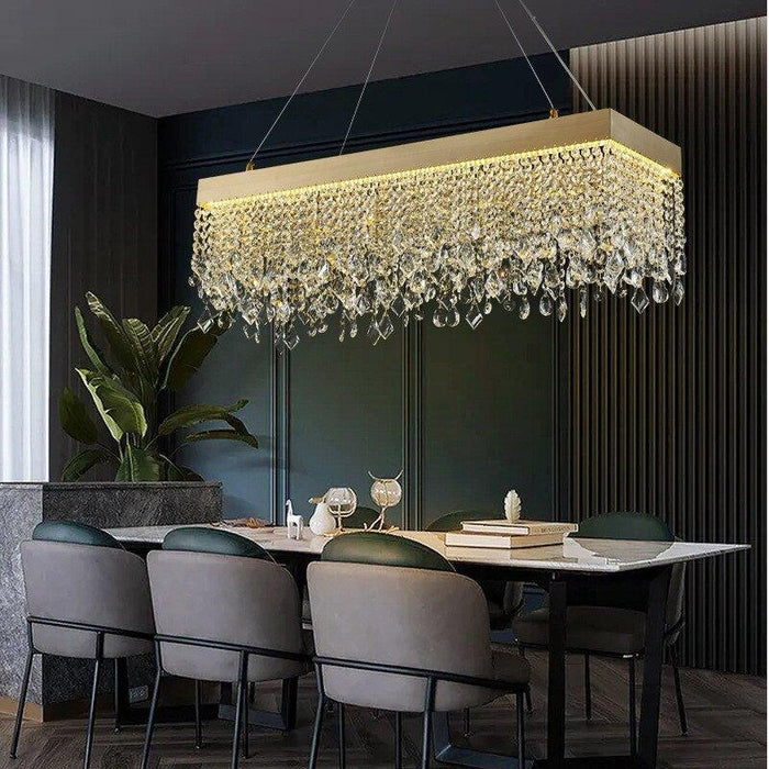 Crystal Luxury Golden Shards Chandelier - DWHOME