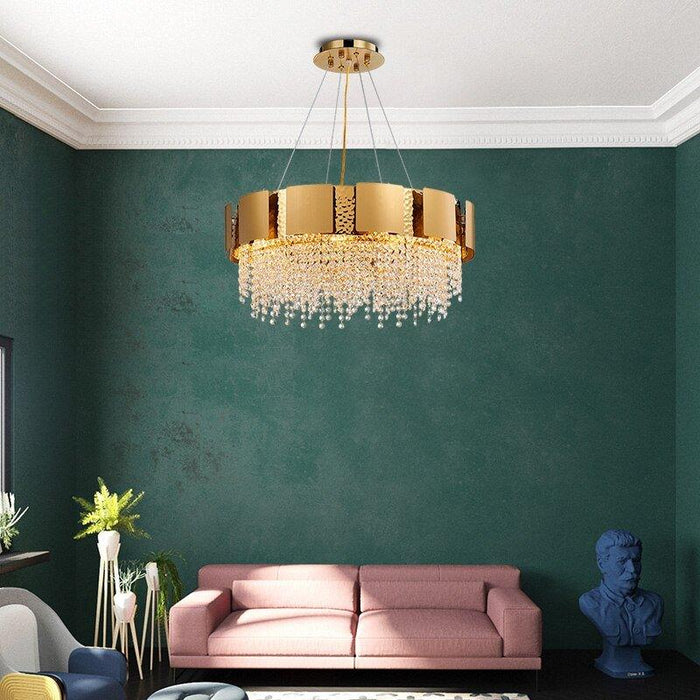Crystal Luxury Golden Tiara Chandelier - DWHOME