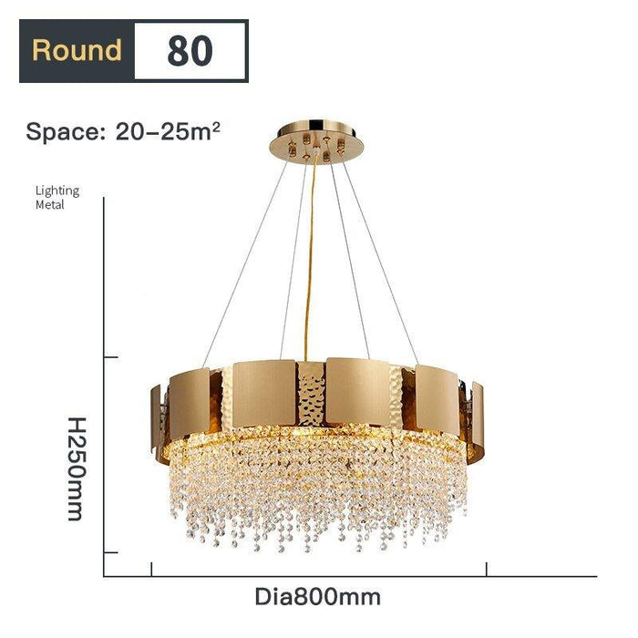 Crystal Luxury Golden Tiara Chandelier - DWHOME