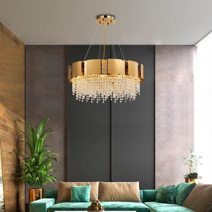 Crystal Luxury Golden Tiara Chandelier - DWHOME