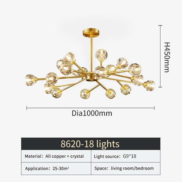 Hendrika Luxury Elegant Glossy Crystal Chandelier - DWHOME