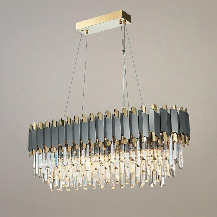 Crystal Luxury Matte Black Chandelier - DWHOME