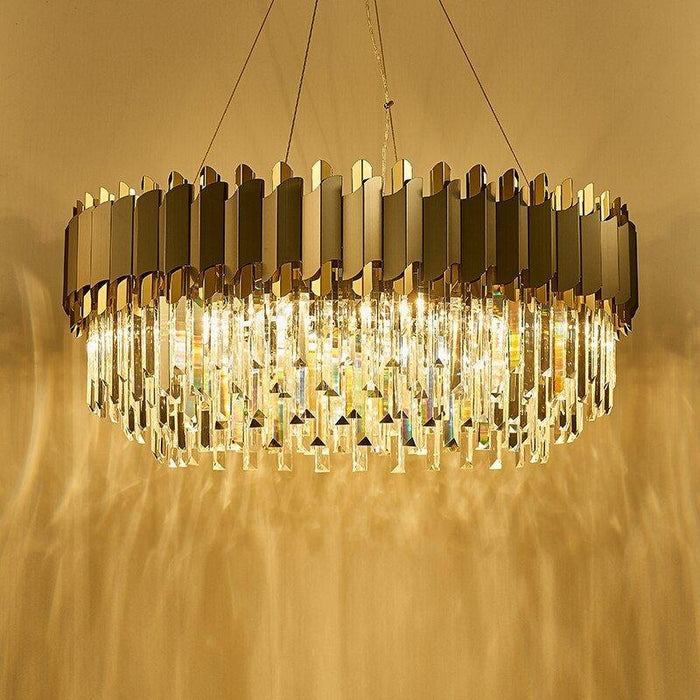 Crystal Luxury Matte Circle Chandelier - DWHOME