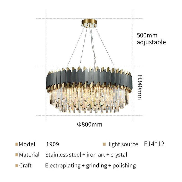 Crystal Luxury Matte Circle Chandelier - DWHOME