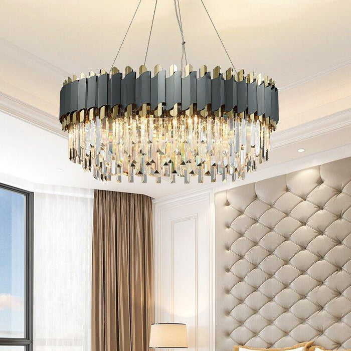 Crystal Luxury Matte Circle Chandelier - DWHOME