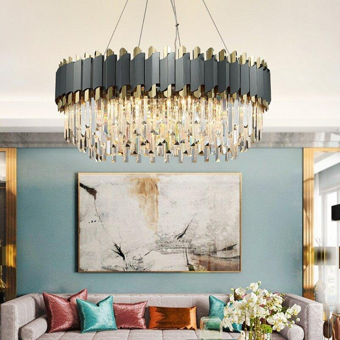 Crystal Luxury Matte Circle Chandelier - DWHOME