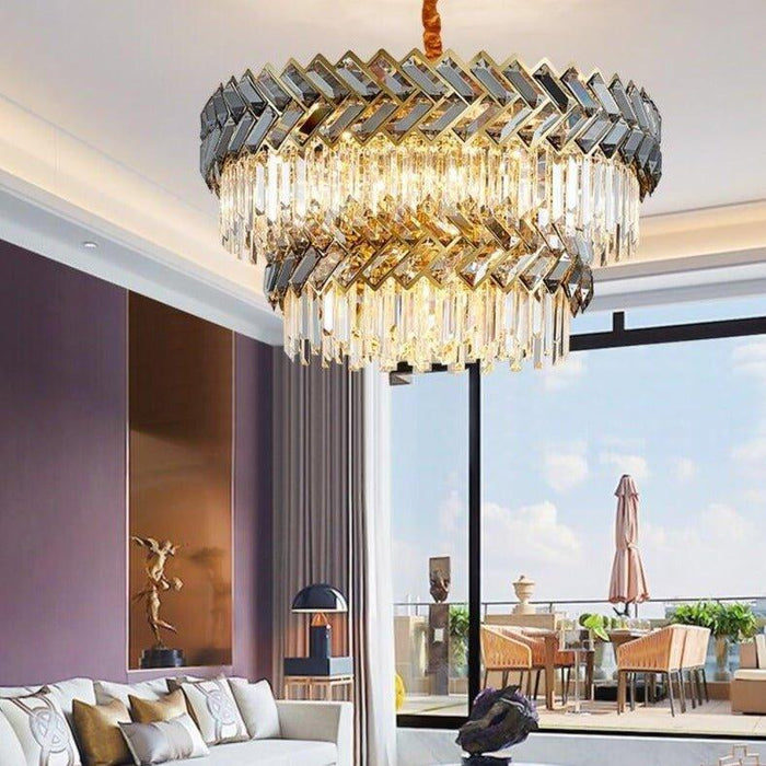 Crystal Luxury Spiral Crown Chandelier - DWHOME