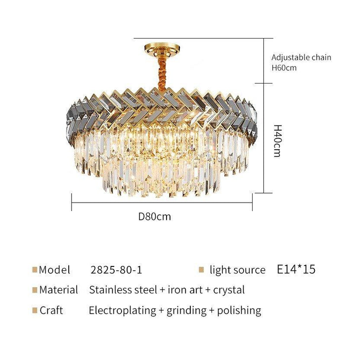 Crystal Luxury Spiral Crown Chandelier - DWHOME