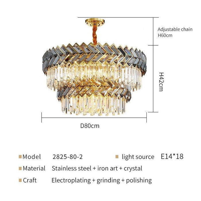 Crystal Luxury Spiral Crown Chandelier - DWHOME