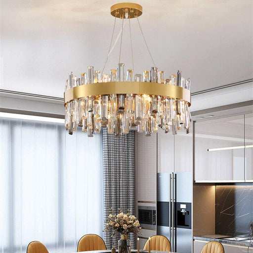 Crystal Luxury Stainless Halo Chandelier - DWHOME