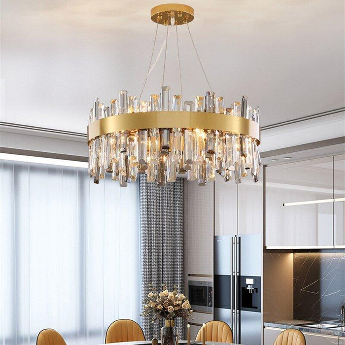 Crystal Luxury Stainless Halo Chandelier - DWHOME