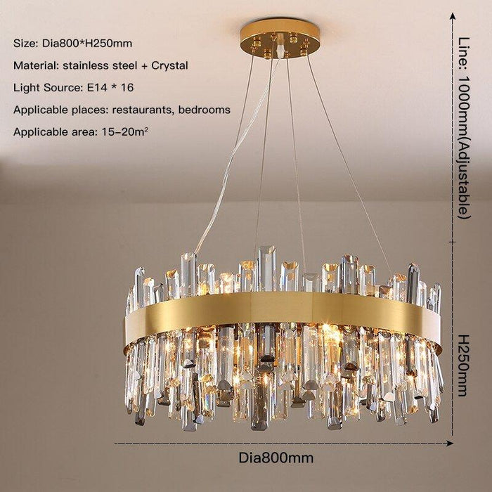 Crystal Luxury Stainless Halo Chandelier - DWHOME
