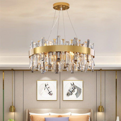 Crystal Luxury Stainless Halo Chandelier - DWHOME