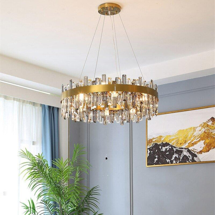 Crystal Luxury Stainless Halo Chandelier - DWHOME