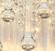 Crystal Modern Rain Drop LED Ceiling Light for Living Room Bedroom Dining Room - DWHOME
