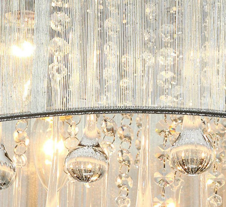 Crystal Modern Rain Drop LED Ceiling Light for Living Room Bedroom Dining Room - DWHOME